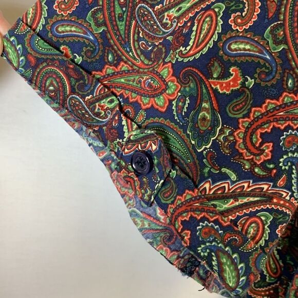 Profound Aesthetic Colorful Paisley Short Sleeve Button-Down Shirt Size M - Picture 11 of 12